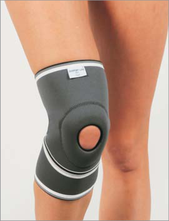 REF 101 Knee pad with a cup hole.  Neoprene.