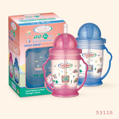 Cup with straw "Colored" 240 ml