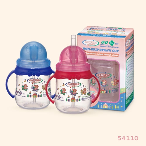 Cup with straw "Colored" 300 ml