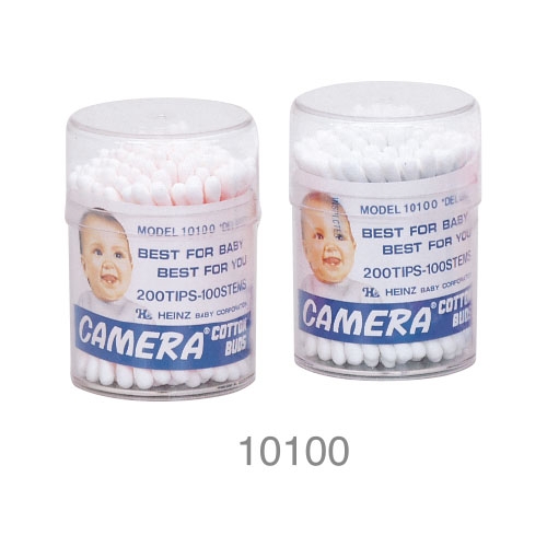 Cotton buds in round plastic packagе