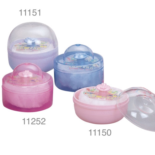Powder puff in a case